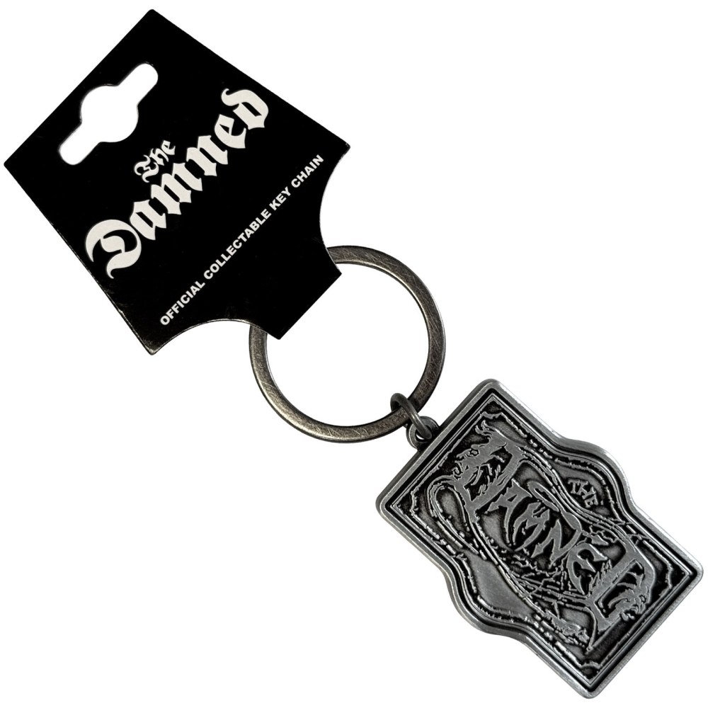 The Damned - The Black Album Logo Keychain - Silver coloured
